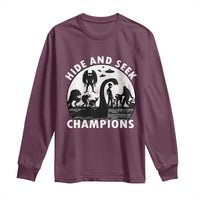 Hide And Seek Champions Long Sleeve Shirt Funny Cryptid Cryptozoology - Wonder Print Shop