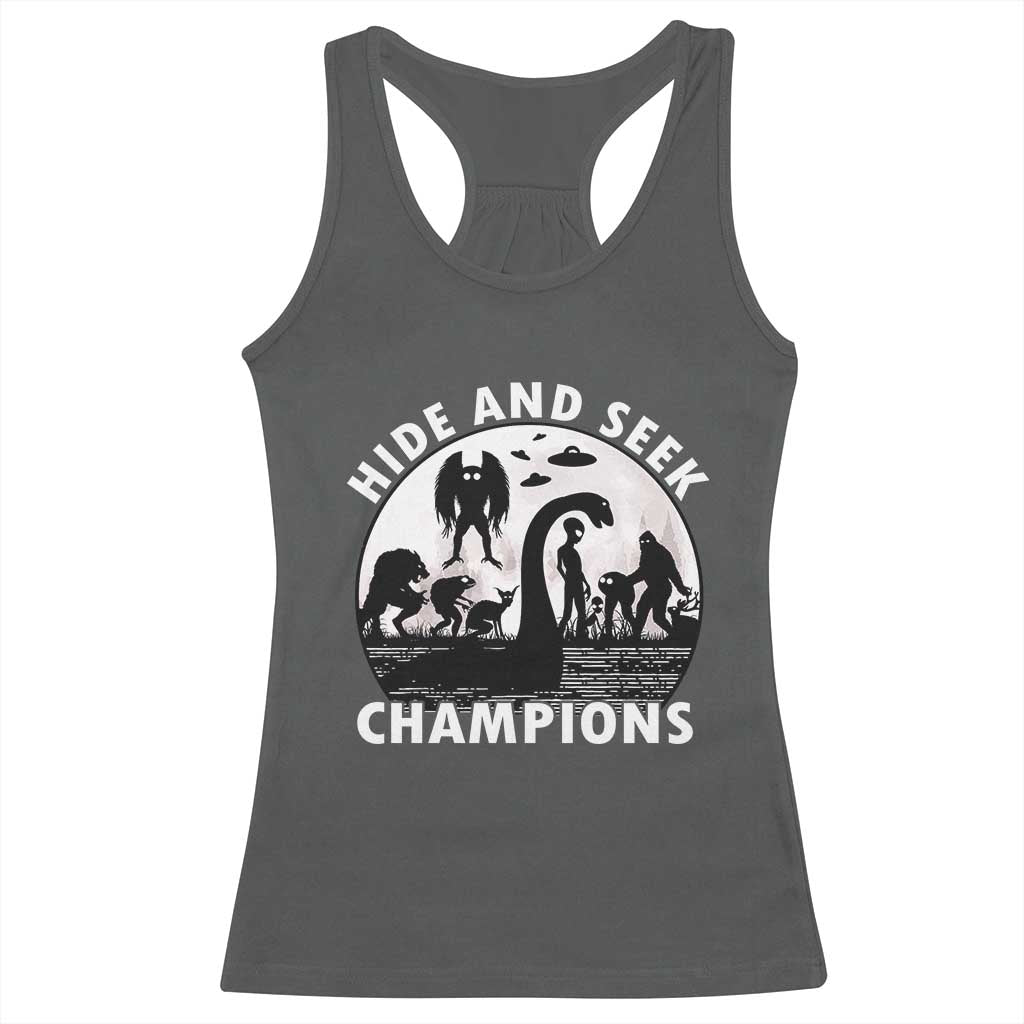 Hide And Seek Champions Racerback Tank Top Funny Cryptid Cryptozoology - Wonder Print Shop