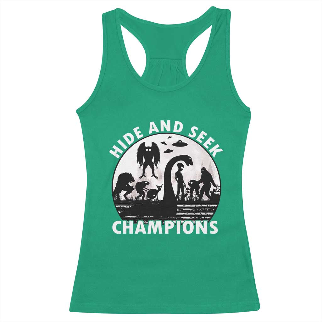 Hide And Seek Champions Racerback Tank Top Funny Cryptid Cryptozoology - Wonder Print Shop