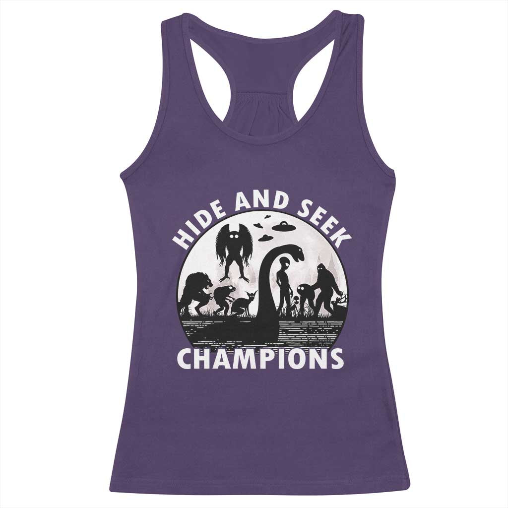 Hide And Seek Champions Racerback Tank Top Funny Cryptid Cryptozoology - Wonder Print Shop