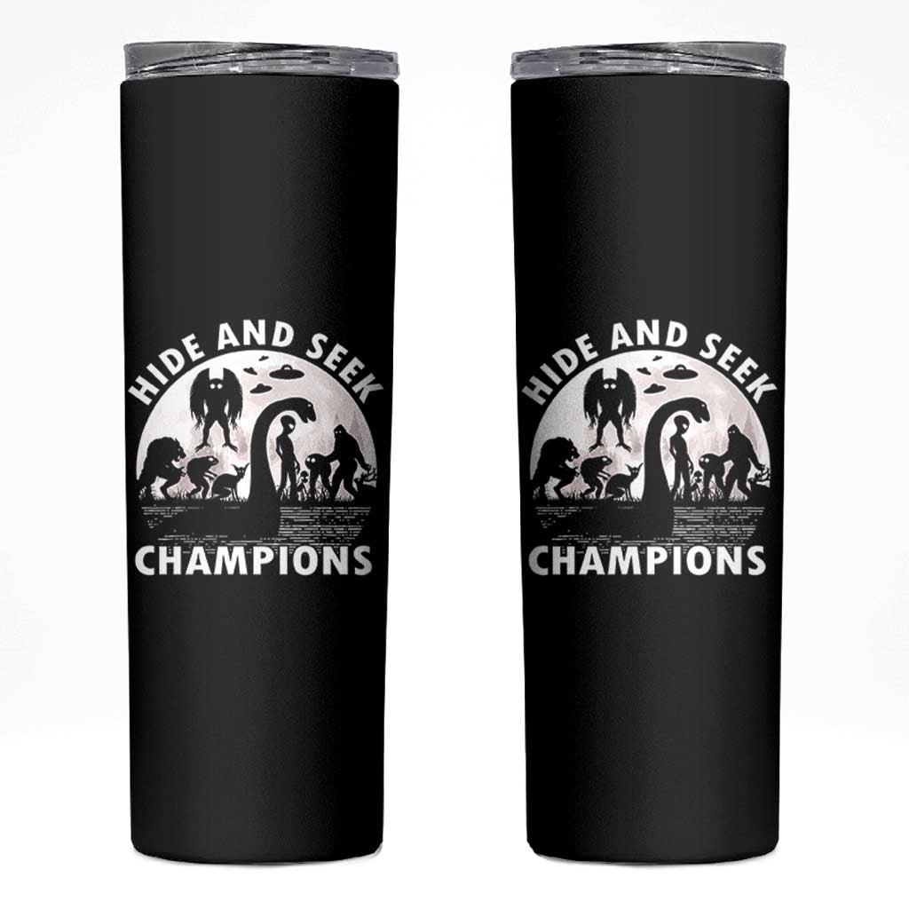Hide And Seek Champions Skinny Tumbler Funny Cryptid Cryptozoology - Wonder Print Shop