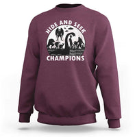 Hide And Seek Champions Sweatshirt Funny Cryptid Cryptozoology - Wonder Print Shop