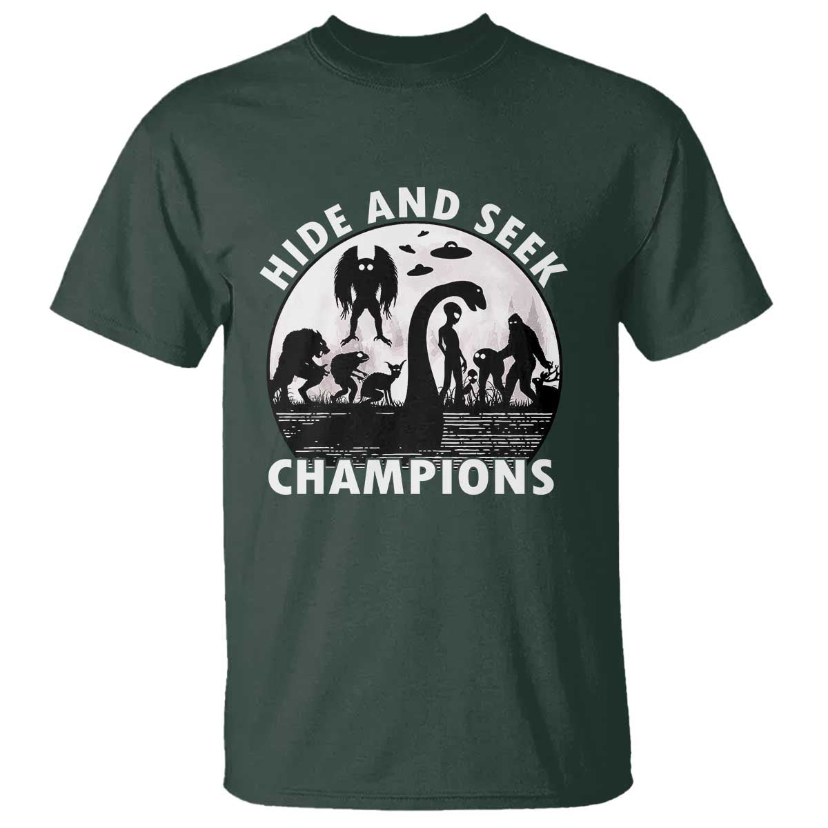 Hide And Seek Champions T Shirt Funny Cryptid Cryptozoology - Wonder Print Shop