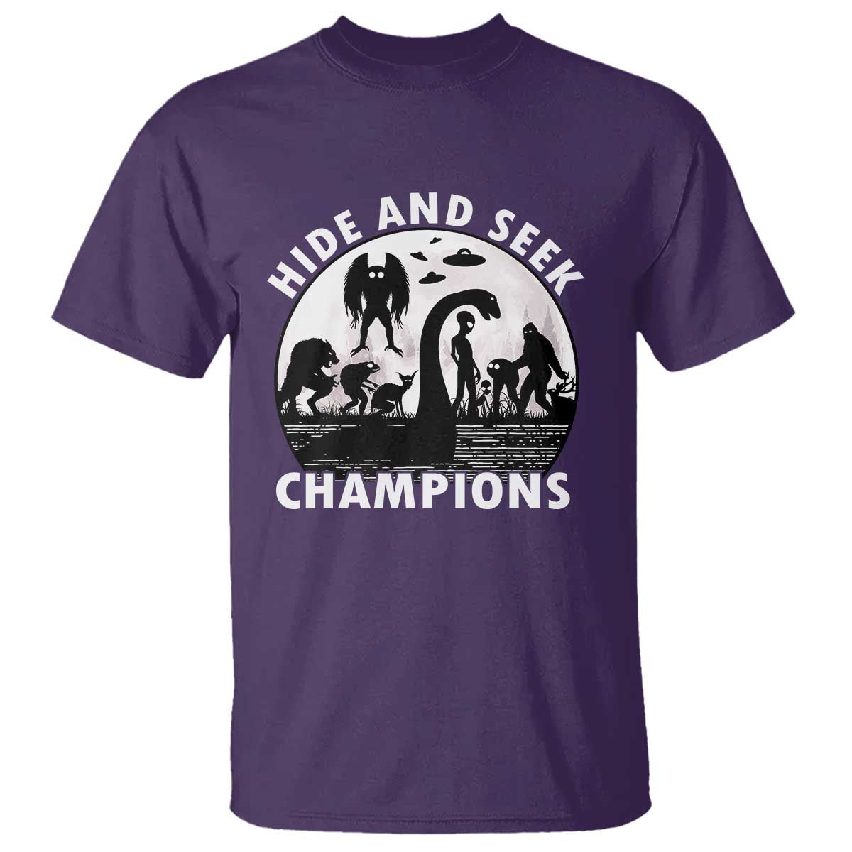Hide And Seek Champions T Shirt Funny Cryptid Cryptozoology - Wonder Print Shop