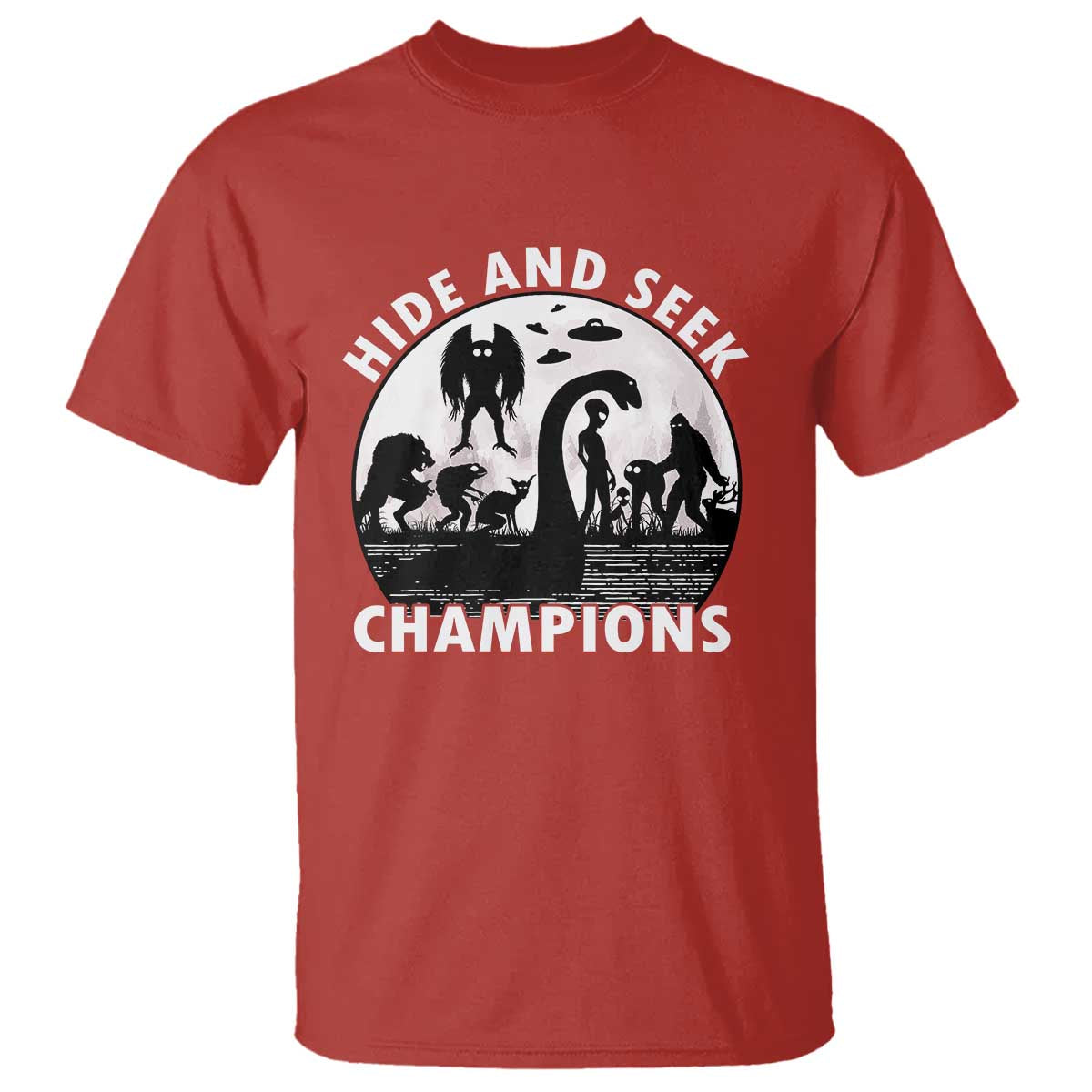 Hide And Seek Champions T Shirt Funny Cryptid Cryptozoology - Wonder Print Shop