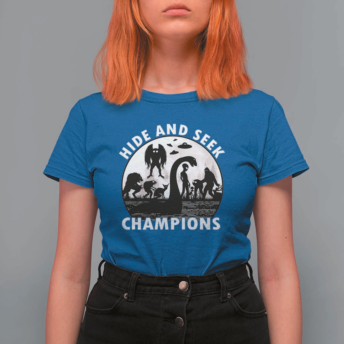 Hide And Seek Champions T Shirt For Women Funny Cryptid Cryptozoology - Wonder Print Shop