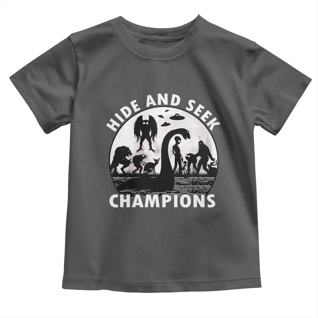 Hide And Seek Champions Toddler T Shirt Funny Cryptid Cryptozoology - Wonder Print Shop