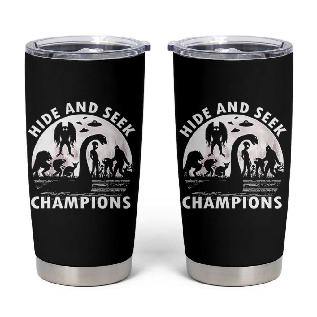 Hide And Seek Champions Tumbler Cup Funny Cryptid Cryptozoology - Wonder Print Shop