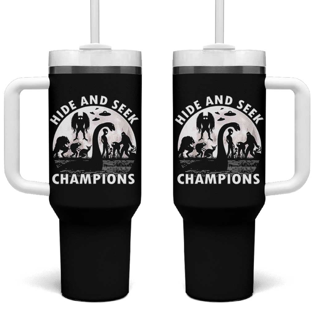 Hide And Seek Champions Tumbler With Handle Funny Cryptid Cryptozoology - Wonder Print Shop