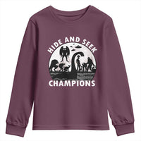 Hide And Seek Champions Youth Sweatshirt Funny Cryptid Cryptozoology - Wonder Print Shop