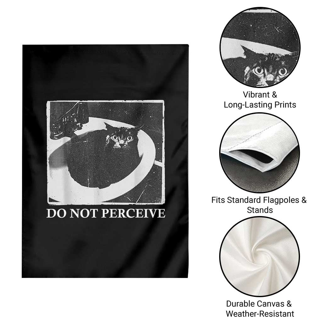 Do Not Perceive Me Funny Meme Cat Lover Garden Flag Funny Cat Sarcstic Meme