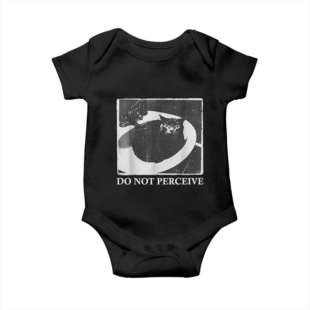 Do Not Perceive Me Funny Meme Cat Lover Baby Onesie Funny Cat Sarcstic Meme