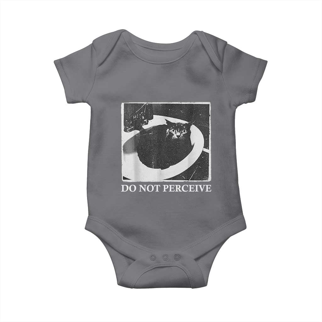 Do Not Perceive Me Funny Meme Cat Lover Baby Onesie Funny Cat Sarcstic Meme
