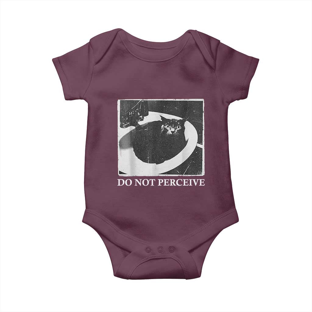 Do Not Perceive Me Funny Meme Cat Lover Baby Onesie Funny Cat Sarcstic Meme