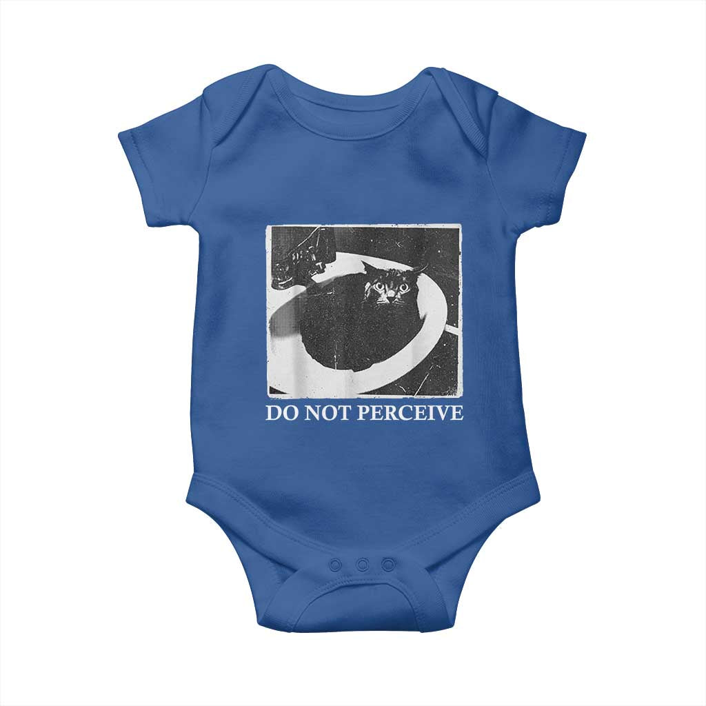 Do Not Perceive Me Funny Meme Cat Lover Baby Onesie Funny Cat Sarcstic Meme