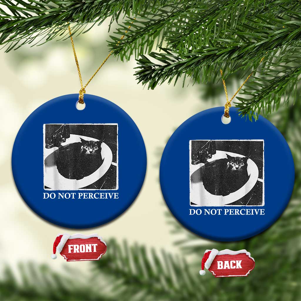 Do Not Perceive Me Funny Meme Cat Lover Ceramic Ornament Funny Cat Sarcstic Meme
