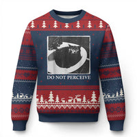 Do Not Perceive Me Funny Meme Cat Lover Ugly Christmas Sweater Funny Cat Sarcstic Meme