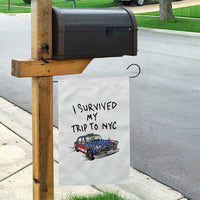 I Survived My Trip to NYC Garden Flag Funny New York City USA Flag Taxi Meme Gift