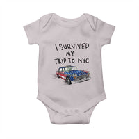 I Survived My Trip to NYC Baby Onesie Funny New York City USA Flag Taxi Meme Gift