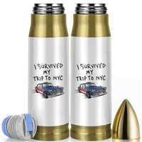 I Survived My Trip to NYC Bullet Tumbler Funny New York City USA Flag Taxi Meme Gift