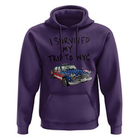 I Survived My Trip to NYC Hoodie Funny New York City USA Flag Taxi Meme Gift