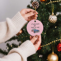 I Survived My Trip to NYC Ceramic Ornament Funny New York City USA Flag Taxi Meme Gift