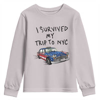I Survived My Trip to NYC Youth Sweatshirt Funny New York City USA Flag Taxi Meme Gift