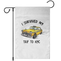 I Survived My Trip to NYC Garden Flag Funny New York City Yellow Taxi Meme Gift