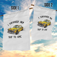 I Survived My Trip to NYC Garden Flag Funny New York City Yellow Taxi Meme Gift