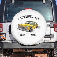 I Survived My Trip to NYC Spare Tire Cover Funny New York City Yellow Taxi Meme Gift