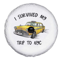 I Survived My Trip to NYC Spare Tire Cover Funny New York City Yellow Taxi Meme Gift