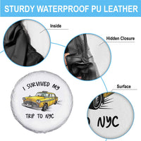 I Survived My Trip to NYC Spare Tire Cover Funny New York City Yellow Taxi Meme Gift