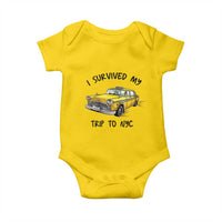I Survived My Trip to NYC Baby Onesie Funny New York City Yellow Taxi Meme Gift