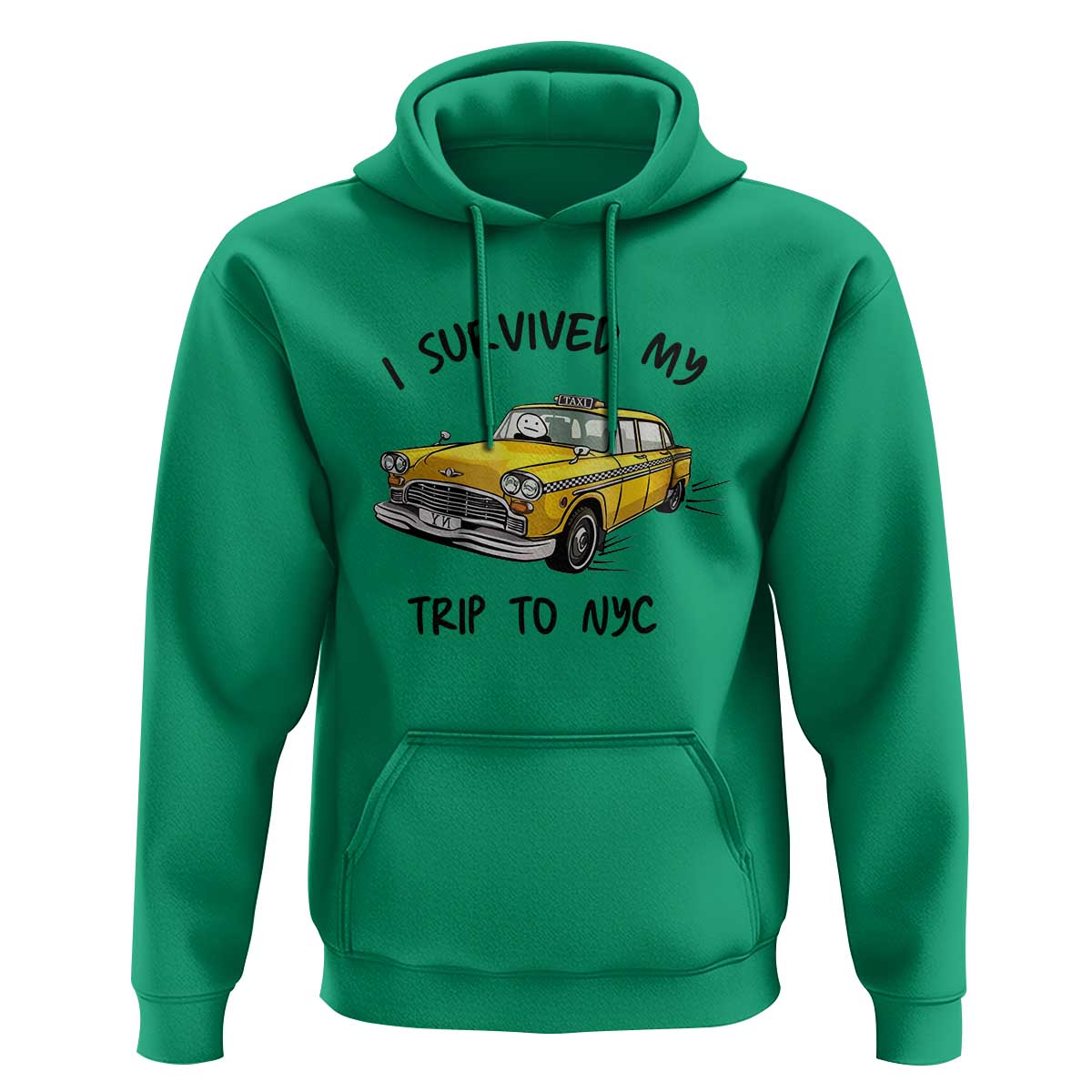 I Survived My Trip to NYC Hoodie Funny New York City Yellow Taxi Meme Gift