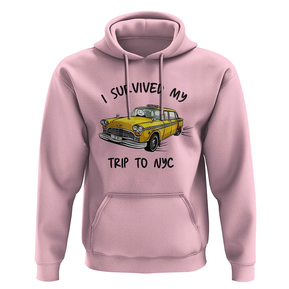 I Survived My Trip to NYC Hoodie Funny New York City Yellow Taxi Meme Gift