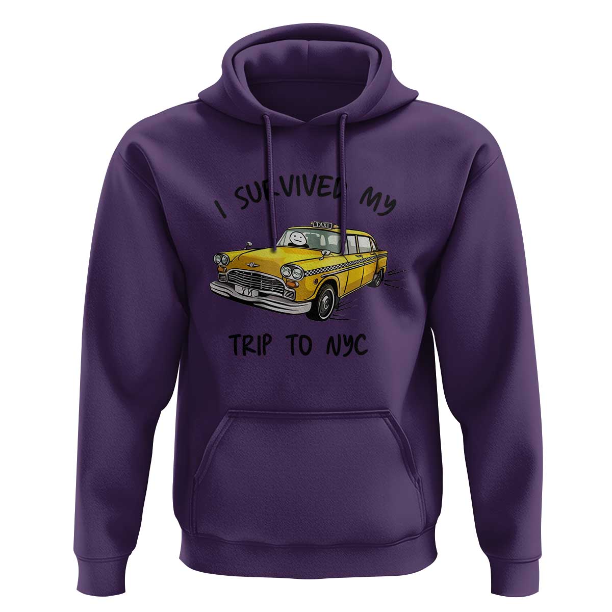 I Survived My Trip to NYC Hoodie Funny New York City Yellow Taxi Meme Gift