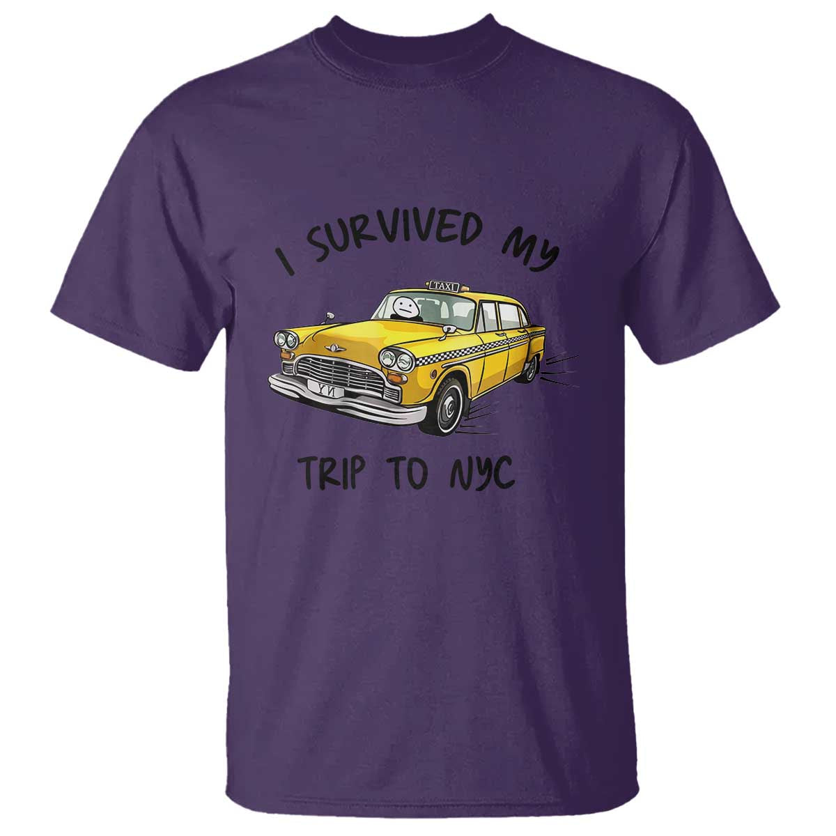 I Survived My Trip to NYC T Shirt Funny New York City Yellow Taxi Meme Gift
