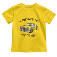 I Survived My Trip to NYC Toddler T Shirt Funny New York City Yellow Taxi Meme Gift