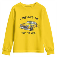 I Survived My Trip to NYC Youth Sweatshirt Funny New York City Yellow Taxi Meme Gift