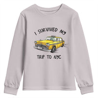 I Survived My Trip to NYC Youth Sweatshirt Funny New York City Yellow Taxi Meme Gift