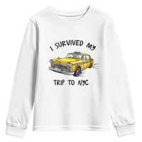 I Survived My Trip to NYC Youth Sweatshirt Funny New York City Yellow Taxi Meme Gift