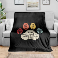 Do Not Ask Me For Life Advice Throw Blanket Funny Sarcastic Dog Lover Gift