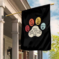 Do Not Ask Me For Life Advice Garden Flag Funny Sarcastic Dog Lover Gift