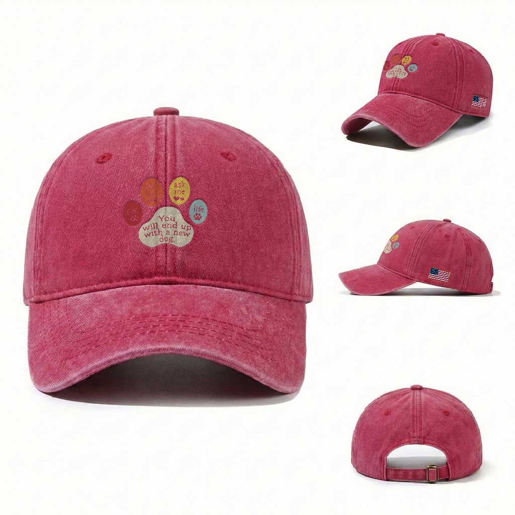 Do Not Ask Me For Life Advice Washed Cotton Baseball Cap Funny Sarcastic Dog Lover Gift