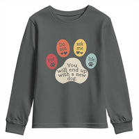 Do Not Ask Me For Life Advice Youth Sweatshirt Funny Sarcastic Dog Lover Gift