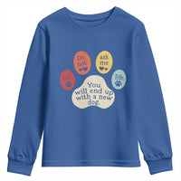 Do Not Ask Me For Life Advice Youth Sweatshirt Funny Sarcastic Dog Lover Gift