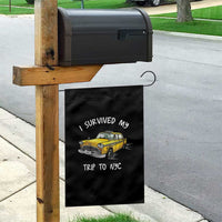 I Survived My Trip to NYC Garden Flag Funny New York City Yellow Taxi Meme
