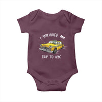 I Survived My Trip to NYC Baby Onesie Funny New York City Yellow Taxi Meme