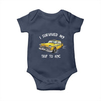 I Survived My Trip to NYC Baby Onesie Funny New York City Yellow Taxi Meme