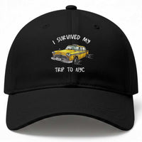 I Survived My Trip to NYC Baseball Cap Funny New York City Yellow Taxi Meme